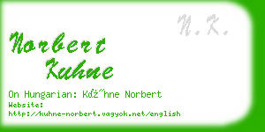 norbert kuhne business card